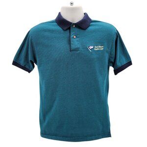 Vintage Pine Island Shirtmakers San Diego Yacht Club Striped Polo Shirt Small